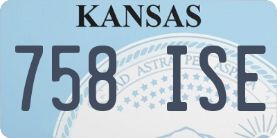 KS license plate 758ISE