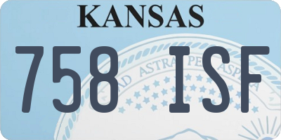 KS license plate 758ISF