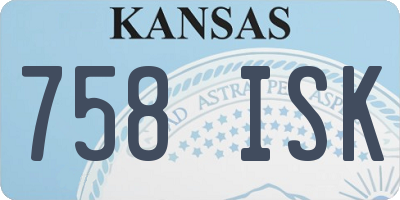 KS license plate 758ISK