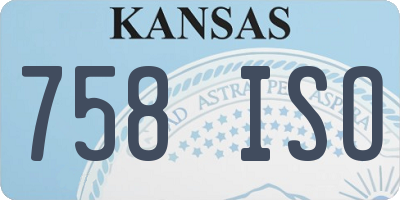 KS license plate 758ISO