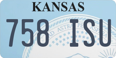 KS license plate 758ISU