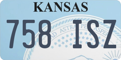 KS license plate 758ISZ