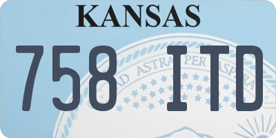 KS license plate 758ITD