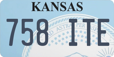 KS license plate 758ITE