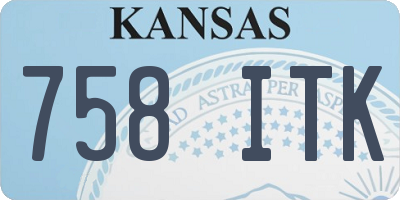 KS license plate 758ITK
