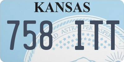 KS license plate 758ITT