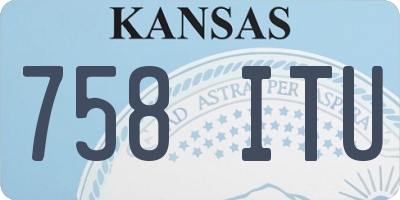 KS license plate 758ITU