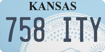 KS license plate 758ITY