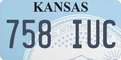 KS license plate 758IUC