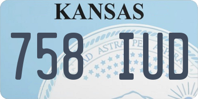 KS license plate 758IUD
