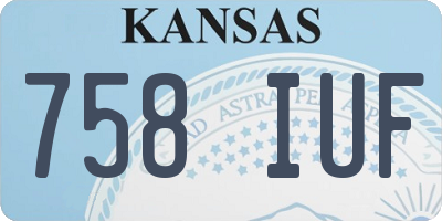 KS license plate 758IUF