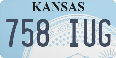 KS license plate 758IUG