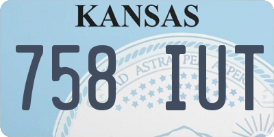 KS license plate 758IUT