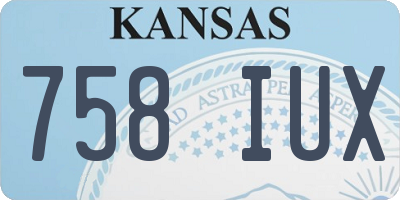 KS license plate 758IUX