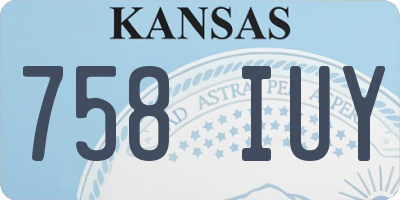 KS license plate 758IUY