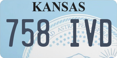 KS license plate 758IVD