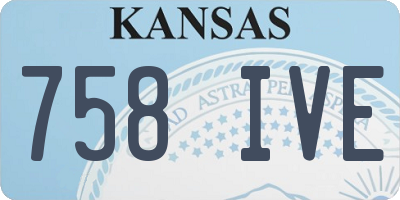 KS license plate 758IVE