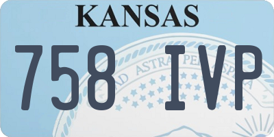 KS license plate 758IVP