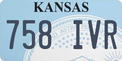 KS license plate 758IVR