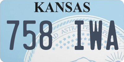 KS license plate 758IWA