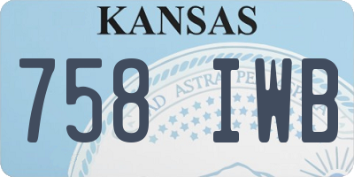 KS license plate 758IWB
