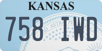 KS license plate 758IWD