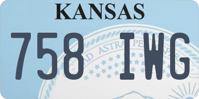KS license plate 758IWG