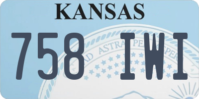 KS license plate 758IWI