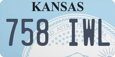 KS license plate 758IWL