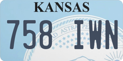 KS license plate 758IWN
