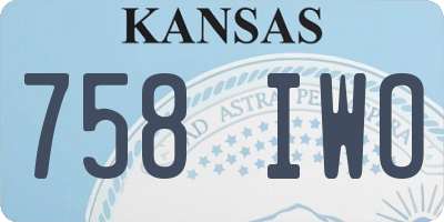 KS license plate 758IWO
