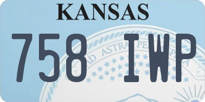 KS license plate 758IWP