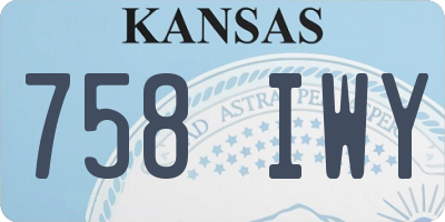 KS license plate 758IWY
