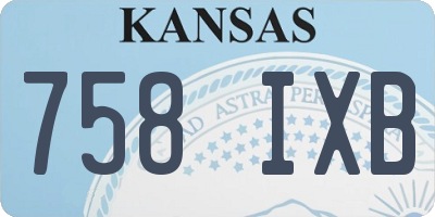 KS license plate 758IXB