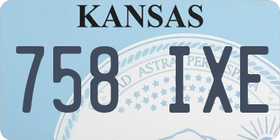 KS license plate 758IXE