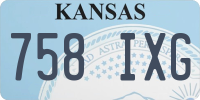 KS license plate 758IXG