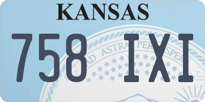 KS license plate 758IXI
