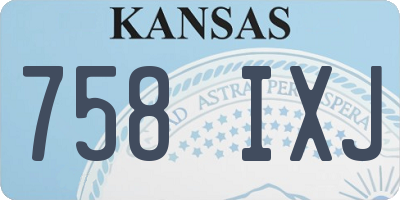 KS license plate 758IXJ