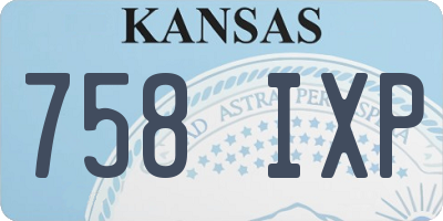 KS license plate 758IXP