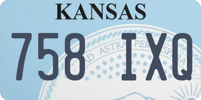 KS license plate 758IXQ
