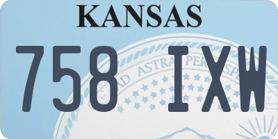 KS license plate 758IXW