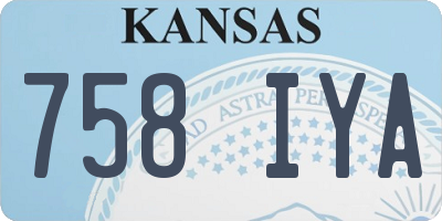 KS license plate 758IYA