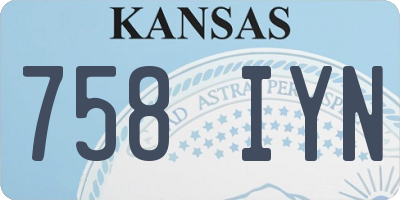 KS license plate 758IYN