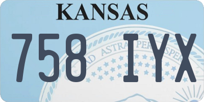 KS license plate 758IYX