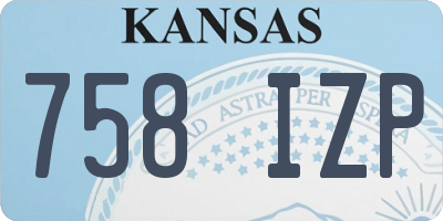 KS license plate 758IZP