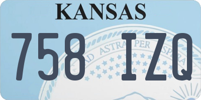 KS license plate 758IZQ