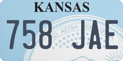 KS license plate 758JAE