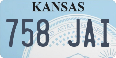 KS license plate 758JAI