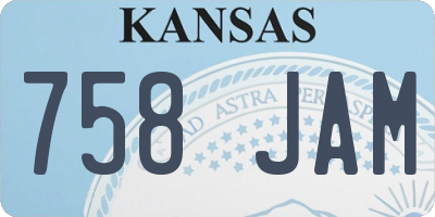 KS license plate 758JAM