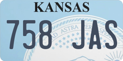KS license plate 758JAS